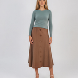 Pulover mulat din tricot cu lână şi caşmir aqua LR358