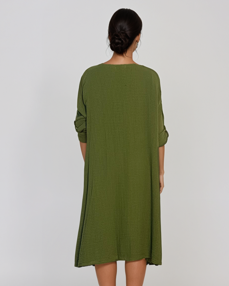 Rochie cu capă și flori aplicate verde PR931