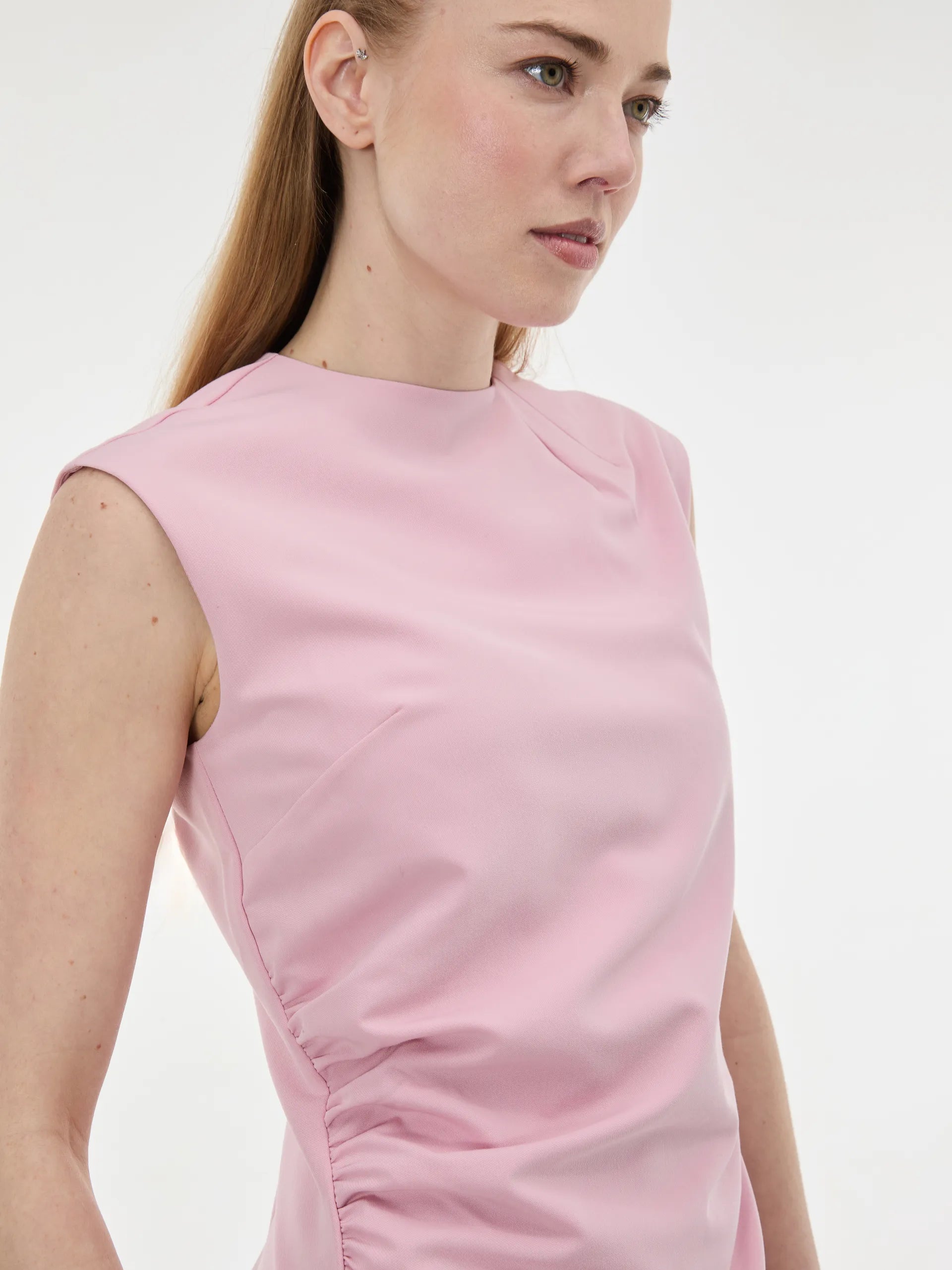 Rochie încrețită lateral ORSAY roz ORS016