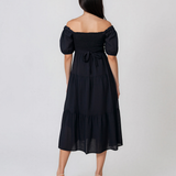 Rochie largă cu elastic la bust și spate bleumarin PN024