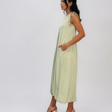 Rochie lungă cu pense pe față și spate aqua HL128