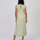Rochie lungă cu pense pe față și spate aqua HL128
