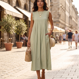 Rochie lungă cu pense pe față și spate aqua HL128