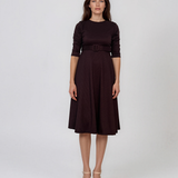 Rochie midi evazată cu mânecă lungă grena LM028