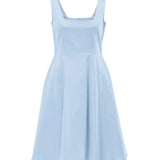 Rochie până la genunchi din bumbac cu imprimeu floral ORSAY bleu ORS012