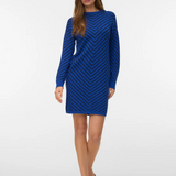 Rochie-pulover cu dungi în zigzag albastru VERO MODA VM004