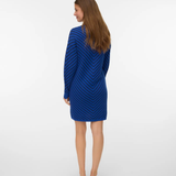 Rochie-pulover cu dungi în zigzag albastru VERO MODA VM004