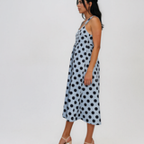 Rochie sarafan cu buline bleu HL127