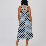Rochie sarafan cu buline bleu HL127