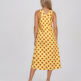 Rochie sarafan cu buline galben HL127