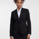 Sacou din mix de bumbac cu clapete la un nasture  ORSAY negru ORS006
