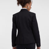 Sacou din mix de bumbac cu clapete la un nasture  ORSAY negru ORS006