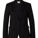 Sacou din mix de bumbac cu clapete la un nasture  ORSAY negru ORS006
