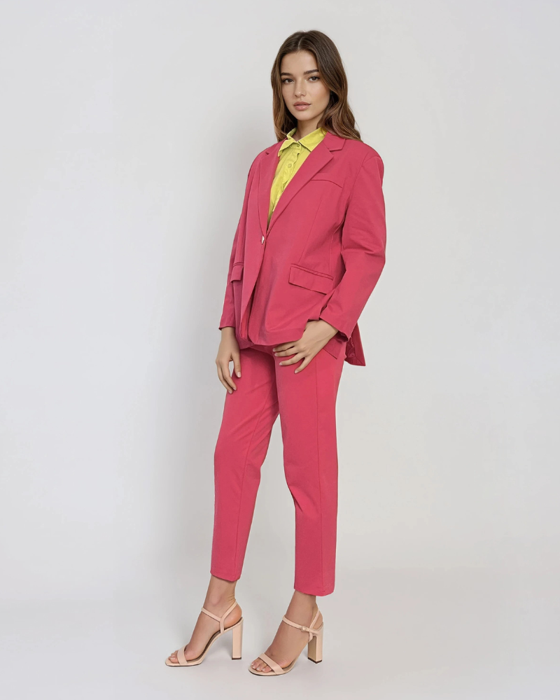 Sacou oversized damă ciclam 