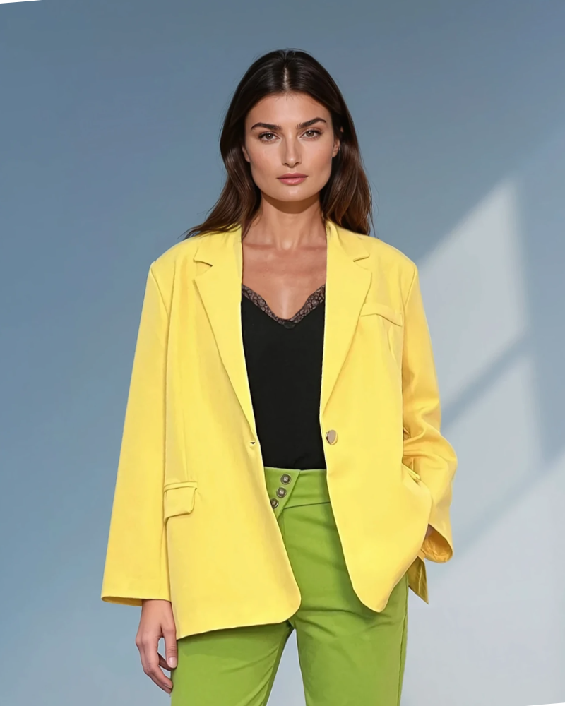 Sacou oversized damă galben 