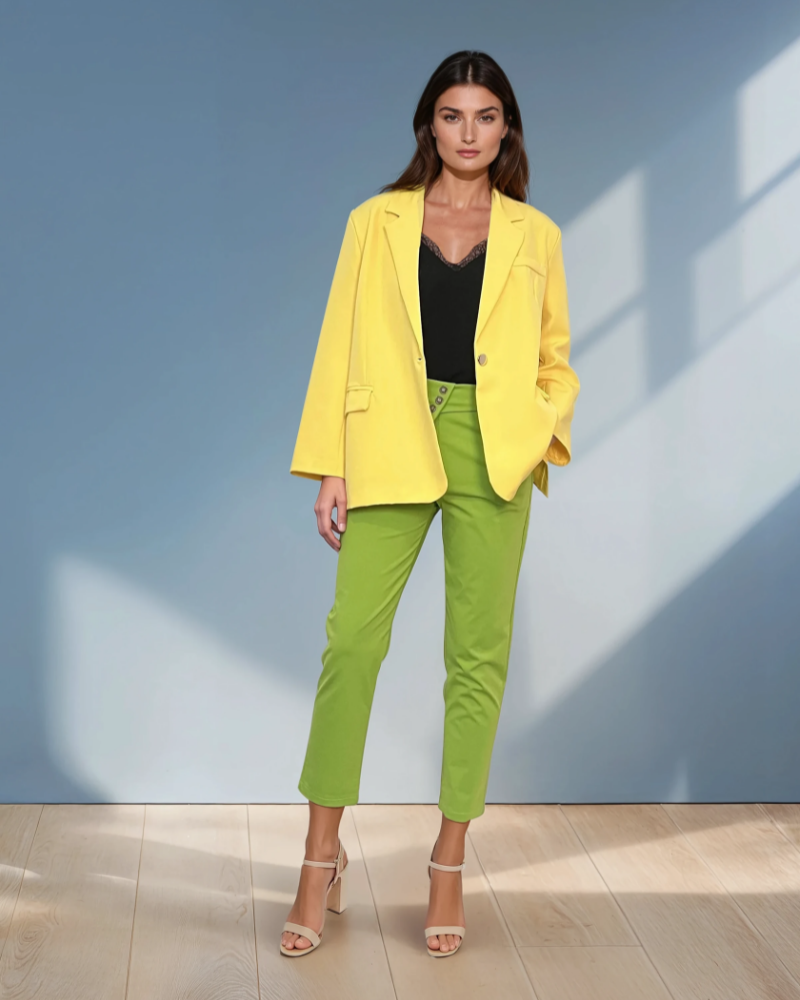 Sacou oversized damă galben 