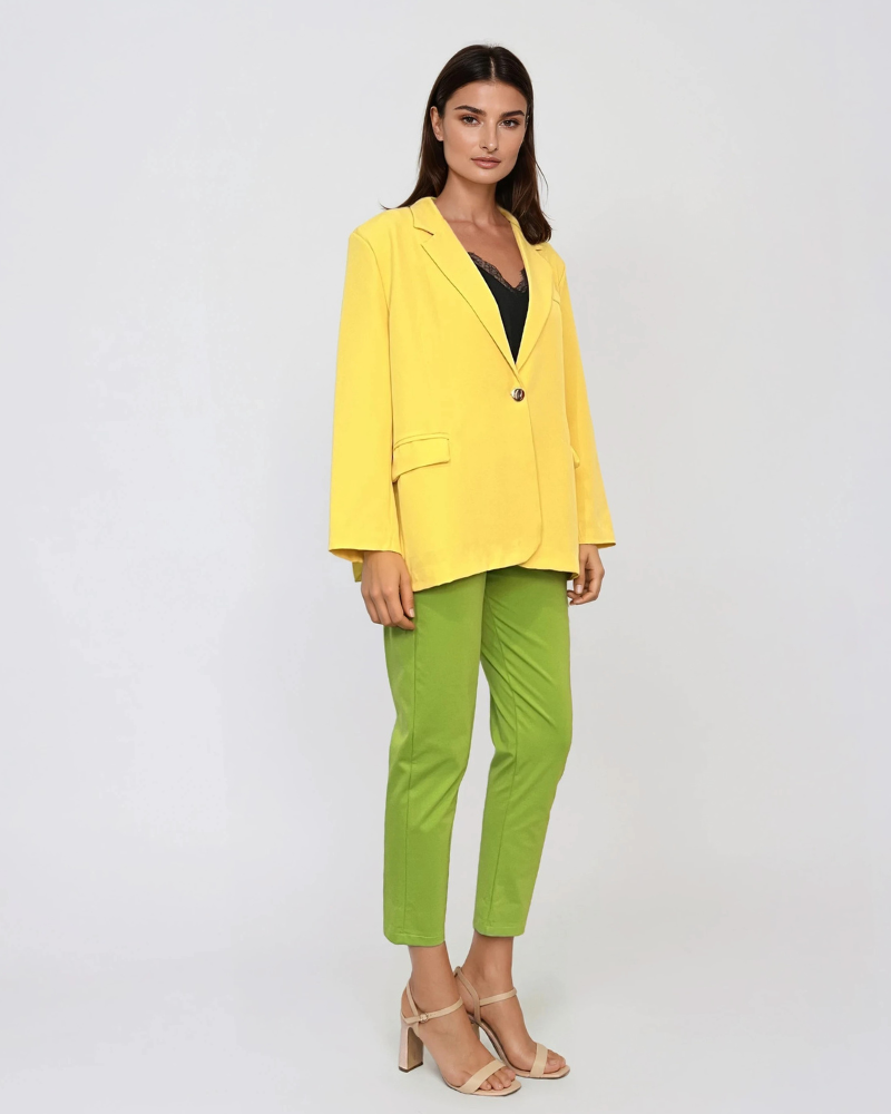 Sacou oversized damă galben 