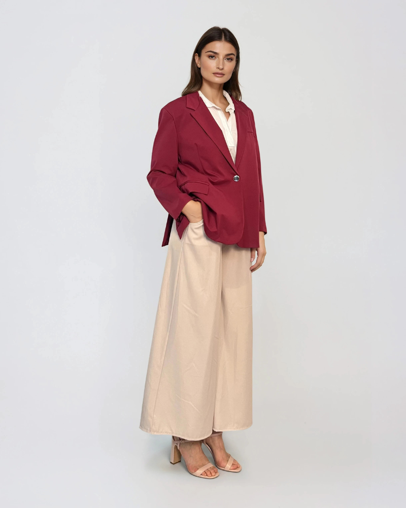 Sacou oversized damă grena 