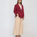 Sacou oversized damă grena 