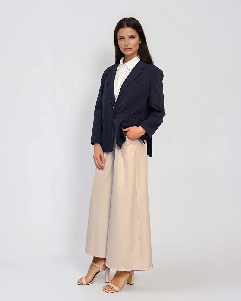 Sacou oversized damă navy 