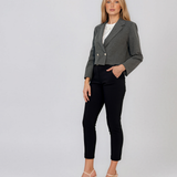 Sacou scurt office cu 2 nasturi gri HL227