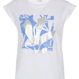 Tricou cu print frunze ORSAY alb ORS025