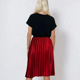 Tricou din in cu buzunar pe partea stângă negru 