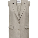 Vestă oversize cu croială de costum beige ONLY ON003