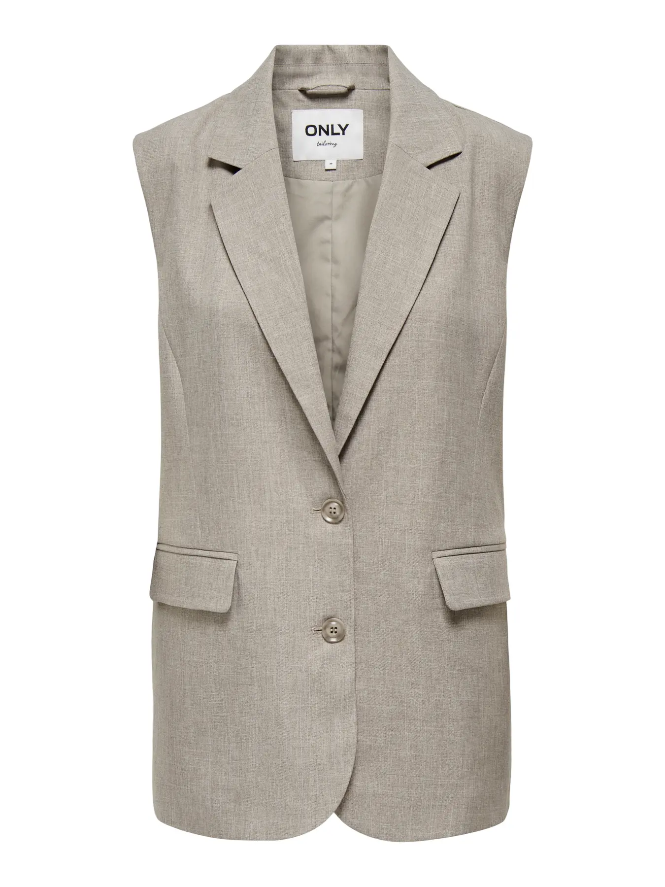 Vestă oversize cu croială de costum beige ONLY ON003
