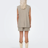 Vestă oversize cu croială de costum beige ONLY ON003